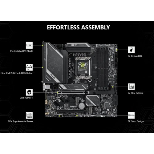 Материнская плата MSI MAG Z890M GAMING PLUS WIFI (s1851, Intel Z890) купить в Украине: Киев, Днепр, Харьков, Одесса  | Проверка совместимости, низкая цена, отзывы, характеристики от TELEMART фото