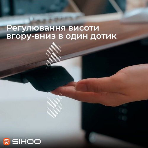 Комп'ютерний стіл з електрорегулюванням висоти Sihoo D07 160 (D07B-102/D07J-102-AB) Maple/White купити в Україні: Київ, Львів, Хмельницький, Тернопіль, Івано-Франківськ | Низька ціна, відгуки, характеристики від TELEMART фото