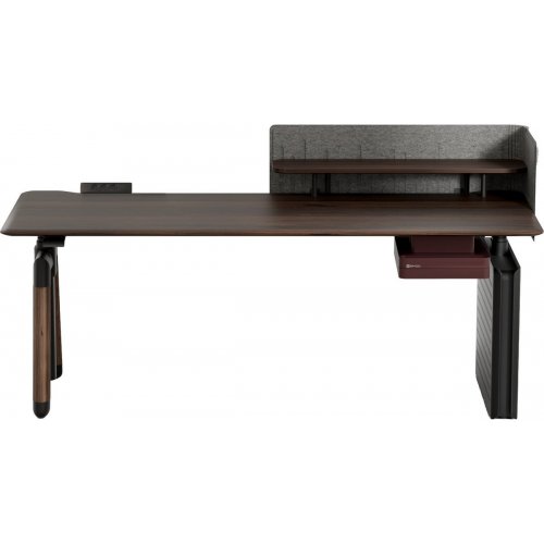 Комп'ютерний стіл з електрорегулюванням висоти Sihoo D07 180 (D07A-101/D07J-101-AB/DO7-P) Walnut/Black купити в Україні: Київ, Львів, Хмельницький, Тернопіль, Івано-Франківськ | Низька ціна, відгуки, характеристики від TELEMART фото