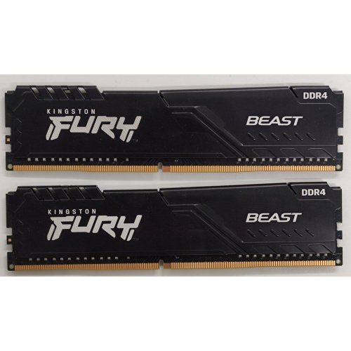 Озу Kingston DDR4 16GB (2x8GB) 3200Mhz FURY Beast Black (KF432C16BBK2/16) (Восстановлено продавцом, 863376) купить в Украине: Киев, Днепр, Харьков, Одесса  | Проверка совместимости, низкая цена, отзывы, характеристики от TELEMART фото