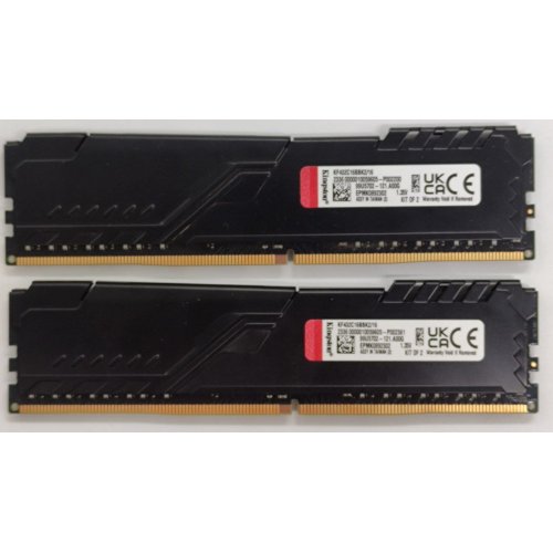 Озу Kingston DDR4 16GB (2x8GB) 3200Mhz FURY Beast Black (KF432C16BBK2/16) (Восстановлено продавцом, 863376) купить в Украине: Киев, Днепр, Харьков, Одесса  | Проверка совместимости, низкая цена, отзывы, характеристики от TELEMART фото