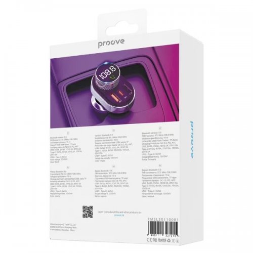 Автомобільний зарядний пристрій Proove Sound Link USB + USB Type-C 30W (FMSL30110001) Black купити в Україні: Київ, Львів, Хмельницький, Тернопіль, Івано-Франківськ | Низька ціна, відгуки, характеристики від TELEMART фото