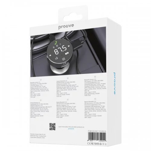 Автомобільний зарядний пристрій Proove Sound Sync USB + USB Type-C 30W (FMSS30110003) Gray купити в Україні: Київ, Львів, Хмельницький, Тернопіль, Івано-Франківськ | Низька ціна, відгуки, характеристики від TELEMART фото