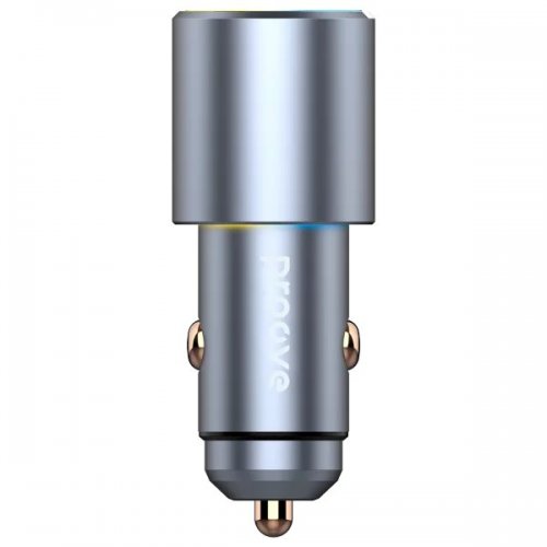 Автомобільний зарядний пристрій Proove Double Energy 2 x USB Type-C 50W (ACDE50022206) Metal Gray купити в Україні: Київ, Львів, Хмельницький, Тернопіль, Івано-Франківськ | Низька ціна, відгуки, характеристики від TELEMART фото
