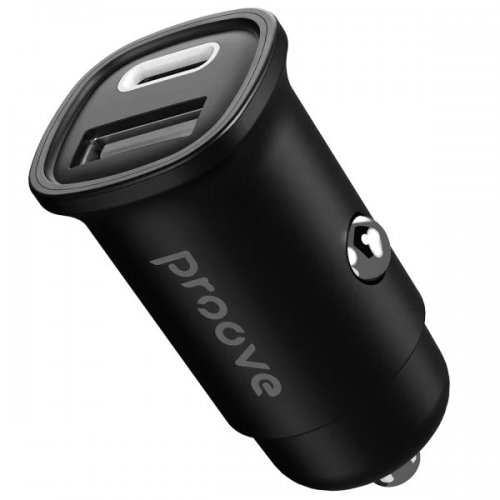 Автомобільний зарядний пристрій Proove Flash USB + USB Type-C 30W (CCFL30111201) Black купити в Україні: Київ, Львів, Хмельницький, Тернопіль, Івано-Франківськ | Низька ціна, відгуки, характеристики від TELEMART фото