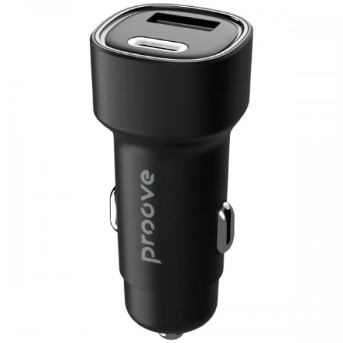 Автомобільний зарядний пристрій Proove Flash USB + USB Type-C 48W (CCFL48111201) Black купити в Україні: Київ, Львів, Хмельницький, Тернопіль, Івано-Франківськ | Низька ціна, відгуки, характеристики від TELEMART фото