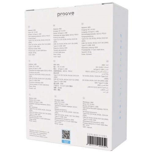 Автомобильное зарядное устройство Proove Flash USB + 2 x USB Type-C 60W (CCFL60111201) Black купить в Украине: Киев, Днепр, Харьков, Одесса  | Низкая цена, отзывы, характеристики от TELEMART фото