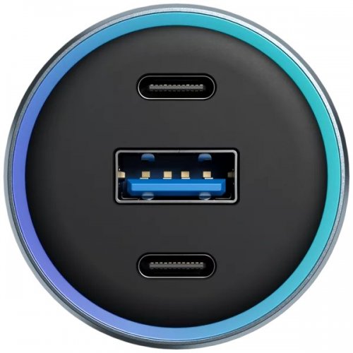 Автомобильное зарядное устройство Proove Super Charge USB + 2 x USB Type-C 130W (ACSC13120004) Metal Gray купить в Украине: Киев, Днепр, Харьков, Одесса  | Низкая цена, отзывы, характеристики от TELEMART фото