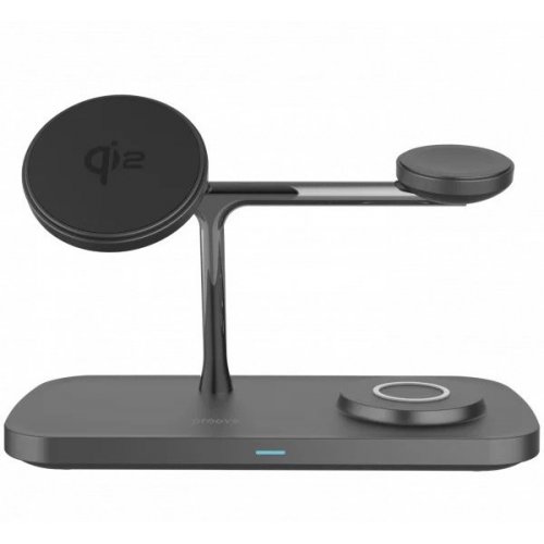 Беспроводное зарядное устройство Proove Magnetic Field Pro 3 in 1 Qi2 (WSMP15002001) Black купить в Украине: Киев, Днепр, Харьков, Одесса  | Низкая цена, отзывы, характеристики от TELEMART фото