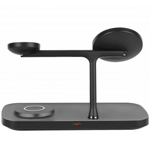 Беспроводное зарядное устройство Proove Magnetic Field Pro 3 in 1 Qi2 (WSMP15002001) Black купить в Украине: Киев, Днепр, Харьков, Одесса  | Низкая цена, отзывы, характеристики от TELEMART фото