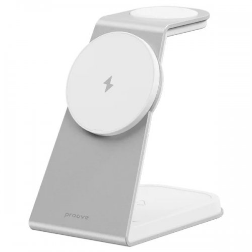 Беспроводное зарядное устройство Proove Omni Power 3 in 1 (WSOP15020002) White купить в Украине: Киев, Днепр, Харьков, Одесса  | Низкая цена, отзывы, характеристики от TELEMART фото