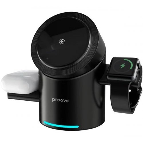 Беспроводное зарядное устройство Proove Optimus (WSOP15000001) Black купить в Украине: Киев, Днепр, Харьков, Одесса  | Низкая цена, отзывы, характеристики от TELEMART фото