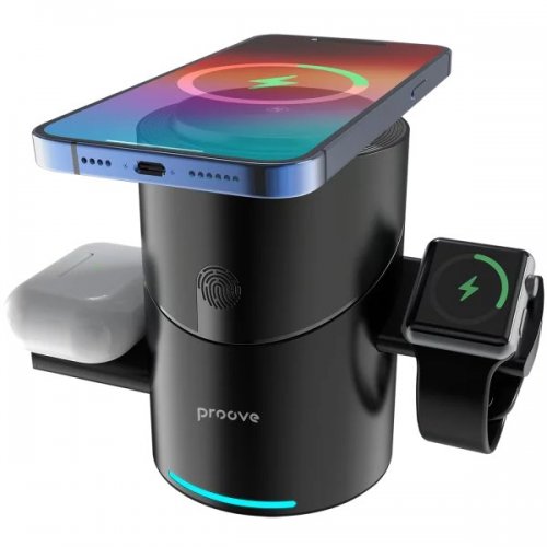 Беспроводное зарядное устройство Proove Optimus (WSOP15000001) Black купить в Украине: Киев, Днепр, Харьков, Одесса  | Низкая цена, отзывы, характеристики от TELEMART фото
