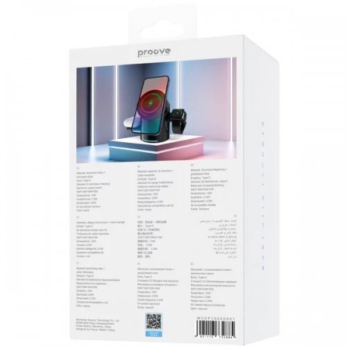 Беспроводное зарядное устройство Proove Optimus (WSOP15000001) Black купить в Украине: Киев, Днепр, Харьков, Одесса  | Низкая цена, отзывы, характеристики от TELEMART фото