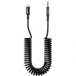 Кабель Proove Steel Spring Lightning to AUX 3.5mm 1m (ACSS00005101) Black