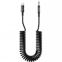Кабель Proove Steel Spring USB Type-C to AUX 3.5mm 1m (ACSS00005201) Black