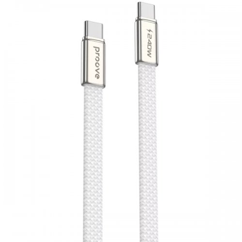 Кабель Proove AirLine USB Type-C to USB Type-C 240W 1.5m (CCAI24002202) White купить в Украине: Киев, Днепр, Харьков, Одесса  | Низкая цена, отзывы, характеристики от TELEMART фото