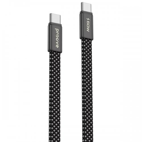 Кабель Proove AirLine USB Type-C to USB Type-C 60W 1m (CCAI60002201) Black купить в Украине: Киев, Днепр, Харьков, Одесса  | Низкая цена, отзывы, характеристики от TELEMART фото