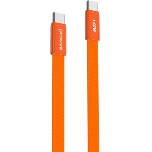Кабель Proove AirLine USB Type-C to USB Type-C 60W 1m (CCAI60002218) Orange купить в Украине: Киев, Днепр, Харьков, Одесса  | Низкая цена, отзывы, характеристики от TELEMART фото