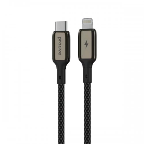 Кабель Proove Dense Metal USB Type-C to Lightning 27W 1m (CCDM27002101) Black купить в Украине: Киев, Днепр, Харьков, Одесса  | Низкая цена, отзывы, характеристики от TELEMART фото