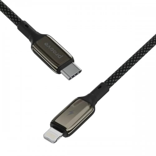 Кабель Proove Dense Metal USB Type-C to Lightning 27W 1m (CCDM27002101) Black купить в Украине: Киев, Днепр, Харьков, Одесса  | Низкая цена, отзывы, характеристики от TELEMART фото