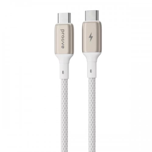 Кабель Proove Dense Metal USB Type-C to USB Type-C 60W 1m (CCDM60002202) White купить в Украине: Киев, Днепр, Харьков, Одесса  | Низкая цена, отзывы, характеристики от TELEMART фото