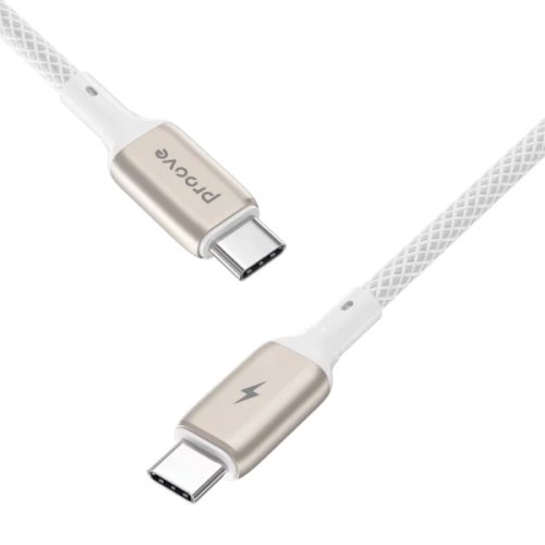 Кабель Proove Dense Metal USB Type-C to USB Type-C 60W 1m (CCDM60002202) White купить в Украине: Киев, Днепр, Харьков, Одесса  | Низкая цена, отзывы, характеристики от TELEMART фото