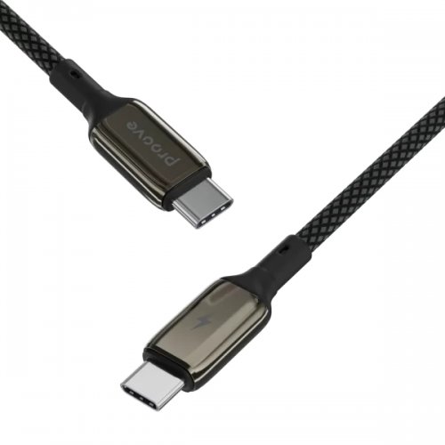 Кабель Proove Dense Metal USB Type-C to USB Type-C 60W 2m (CCDM60002221) Black купить в Украине: Киев, Днепр, Харьков, Одесса  | Низкая цена, отзывы, характеристики от TELEMART фото