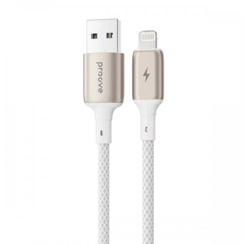 Кабель Proove Dense Metal USB to Lightning 2.4A 1m (CCDM20001102) White купить в Украине: Киев, Днепр, Харьков, Одесса  | Низкая цена, отзывы, характеристики от TELEMART фото
