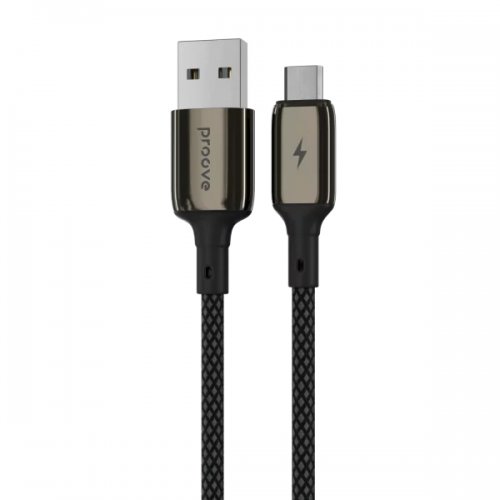 Кабель Proove Dense Metal USB to Micro USB 2.4A 1m (CCDM20001301) Black купить в Украине: Киев, Днепр, Харьков, Одесса  | Низкая цена, отзывы, характеристики от TELEMART фото