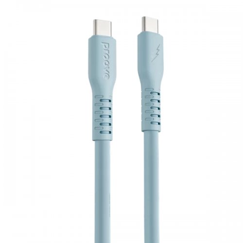 Кабель Proove Eternal USB Type-C to USB Type-C 60W 2m (CCET60002228) Light Blue купить в Украине: Киев, Днепр, Харьков, Одесса  | Низкая цена, отзывы, характеристики от TELEMART фото