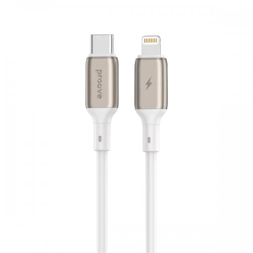 Кабель Proove Flex Metal USB Type-C to Lightning 27W 1m (CCFM27002102) White купить в Украине: Киев, Днепр, Харьков, Одесса  | Низкая цена, отзывы, характеристики от TELEMART фото