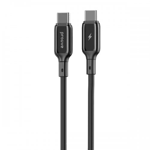 Кабель Proove Flex Metal USB Type-C to USB Type-C 60W 1m (CCFM60002201) Black купить в Украине: Киев, Днепр, Харьков, Одесса  | Низкая цена, отзывы, характеристики от TELEMART фото