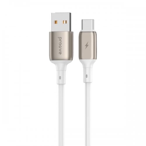 Кабель Proove Flex Metal USB to USB Type-C 3A 1m (CCFM20001202) White купить в Украине: Киев, Днепр, Харьков, Одесса  | Низкая цена, отзывы, характеристики от TELEMART фото