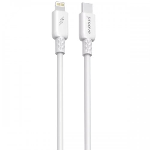 Кабель Proove GridLine USB Type-C to Lightning 27W 1m (CCGL27002102) White купить в Украине: Киев, Днепр, Харьков, Одесса  | Низкая цена, отзывы, характеристики от TELEMART фото