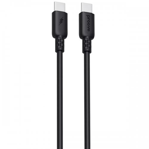 Кабель Proove GridLine USB Type-C to USB Type-C 60W 1m (CCGL60002201) Black купить в Украине: Киев, Днепр, Харьков, Одесса  | Низкая цена, отзывы, характеристики от TELEMART фото