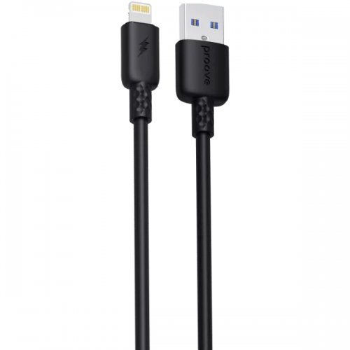 Кабель Proove GridLine USB to Lightning 2.4A 1m (CCGL12001101) Black купить в Украине: Киев, Днепр, Харьков, Одесса  | Низкая цена, отзывы, характеристики от TELEMART фото