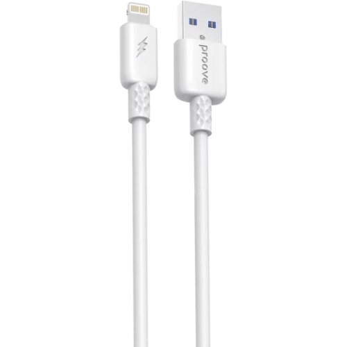 Кабель Proove GridLine USB to Lightning 2.4A 1m (CCGL12001102) White купить в Украине: Киев, Днепр, Харьков, Одесса  | Низкая цена, отзывы, характеристики от TELEMART фото