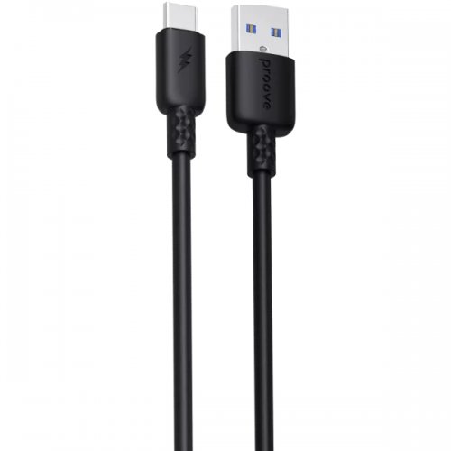 Кабель Proove GridLine USB to Type-C 3A 1m (CCGL15001201) Black купить в Украине: Киев, Днепр, Харьков, Одесса  | Низкая цена, отзывы, характеристики от TELEMART фото