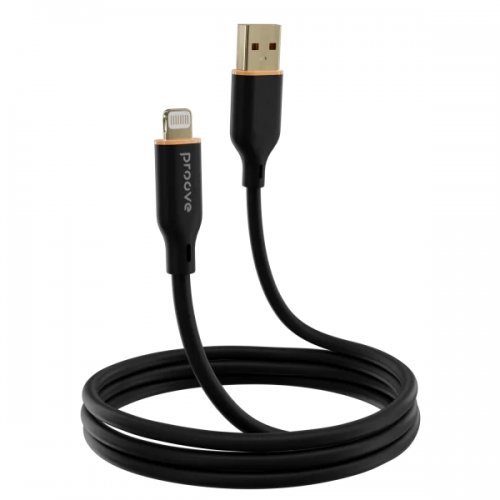 Кабель Proove Jelly Silicone USB to Lightning 2.4A 1m (CCJS20001101) Black купить в Украине: Киев, Днепр, Харьков, Одесса  | Низкая цена, отзывы, характеристики от TELEMART фото