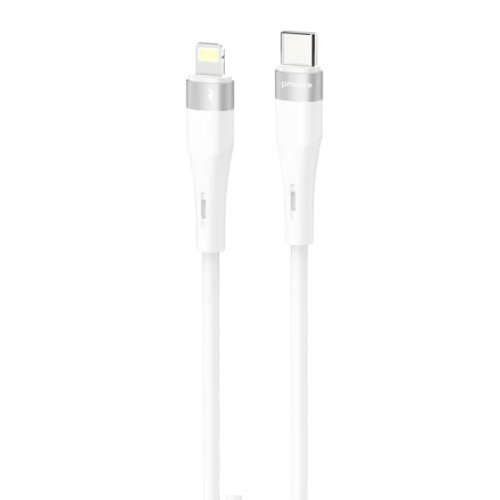 Кабель Proove Light Silicone Plus USB Type-C to Lightning 27W 1m (CCLS27002102) White купить в Украине: Киев, Днепр, Харьков, Одесса  | Низкая цена, отзывы, характеристики от TELEMART фото