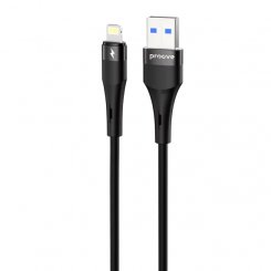 Кабель Proove Light Silicone Plus USB to Lightning 2.4A 1m (CCLS12001101) Black