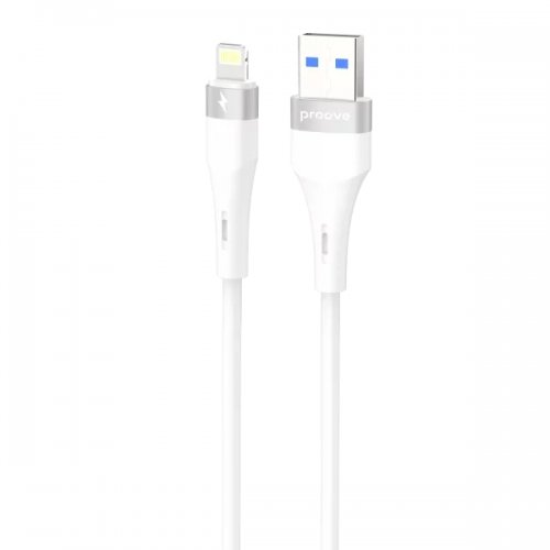 Кабель Proove Light Silicone Plus USB to Lightning 2.4A 1m (CCLS12001102) White купить в Украине: Киев, Днепр, Харьков, Одесса  | Низкая цена, отзывы, характеристики от TELEMART фото