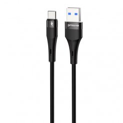 Кабель Proove Light Silicone Plus USB to USB Type-C 3A 1m (CCLS15001201) Black