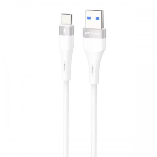 Кабель Proove Light Silicone Plus USB to USB Type-C 3A 1m (CCLS15001202) White купить в Украине: Киев, Днепр, Харьков, Одесса  | Низкая цена, отзывы, характеристики от TELEMART фото