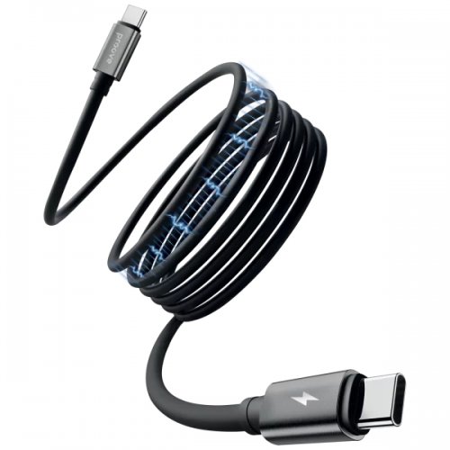 Кабель Proove Magneto USB Type-C to USB Type-C 60W 1m (CCMA60002201) Black купить в Украине: Киев, Днепр, Харьков, Одесса  | Низкая цена, отзывы, характеристики от TELEMART фото