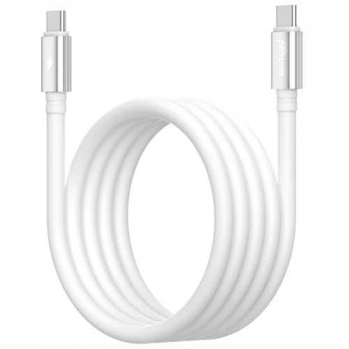 Кабель Proove Magneto USB Type-C to USB Type-C 60W 1m (CCMA60002202) White купить в Украине: Киев, Днепр, Харьков, Одесса  | Низкая цена, отзывы, характеристики от TELEMART фото