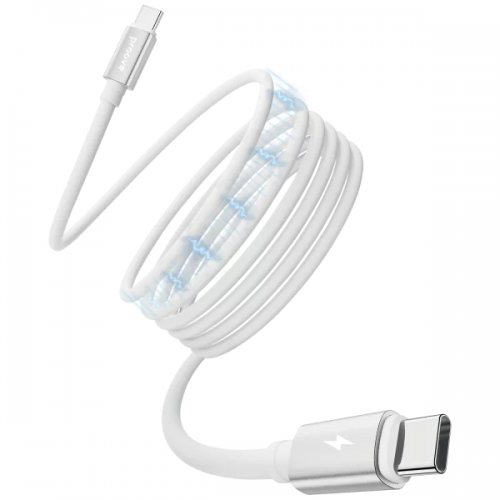 Кабель Proove Magneto USB Type-C to USB Type-C 60W 1m (CCMA60002202) White купить в Украине: Киев, Днепр, Харьков, Одесса  | Низкая цена, отзывы, характеристики от TELEMART фото