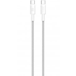 Кабель Proove Nylo USB Type-C to USB Type-C 100W 1.5m (CCPN11002202) White