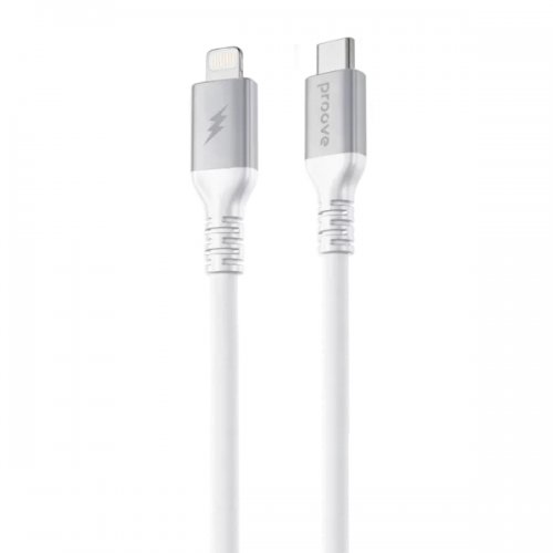 Кабель Proove ReGen Silicone USB Type-C to Lightning 27W 1m (CCRS60002102) White купити в Україні: Київ, Львів, Хмельницький, Тернопіль, Івано-Франківськ | Низька ціна, відгуки, характеристики від TELEMART фото